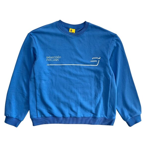 Scenes Soccer Mens Seleccion NYC Crewneck Sweatshirt Blue Small Streetwear - Picture 3 of 12